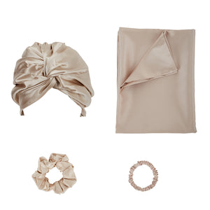 Silk Gift Set (pillowcase,turban and scrunchie)